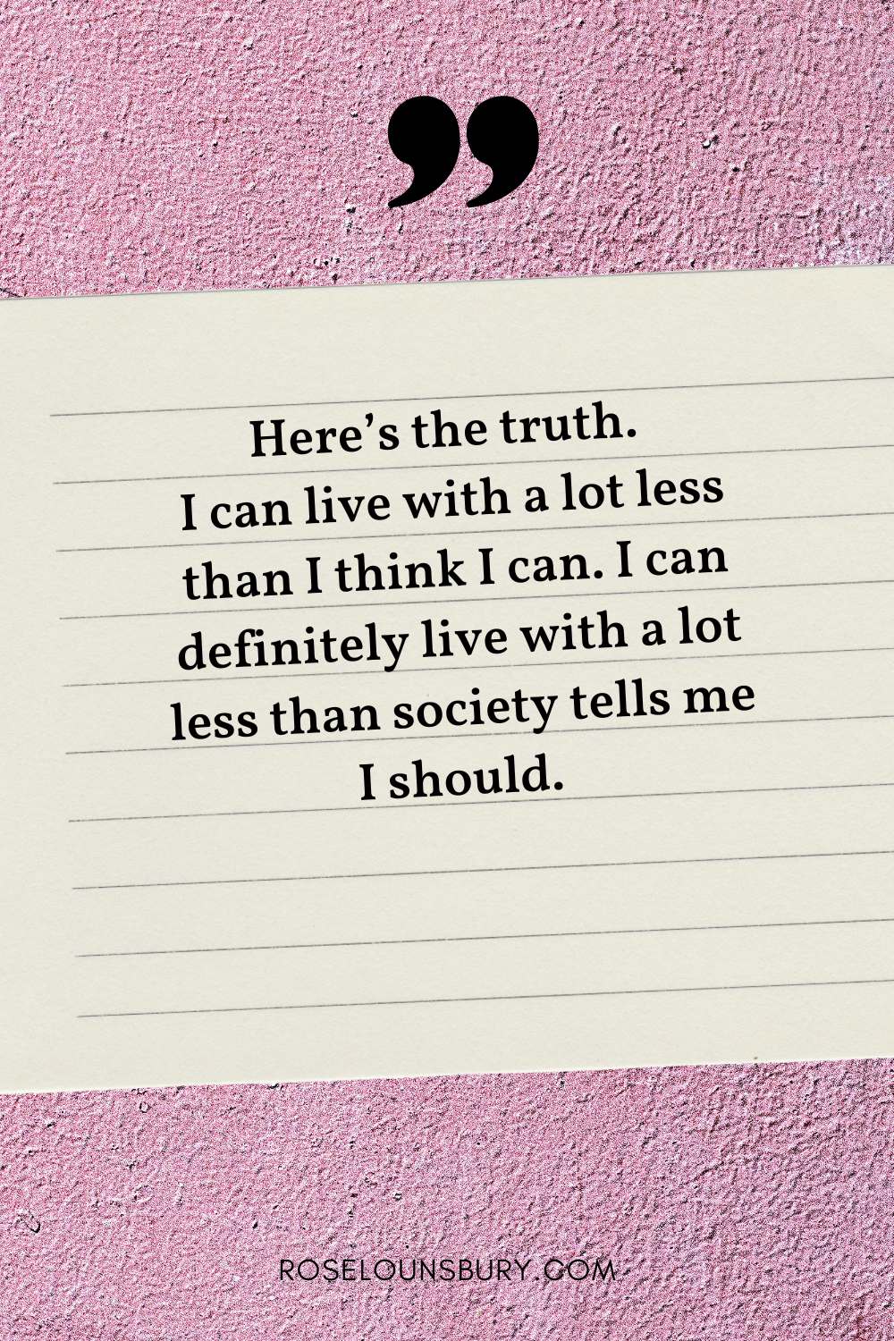 How many towels do you need? Rose Lounsbury