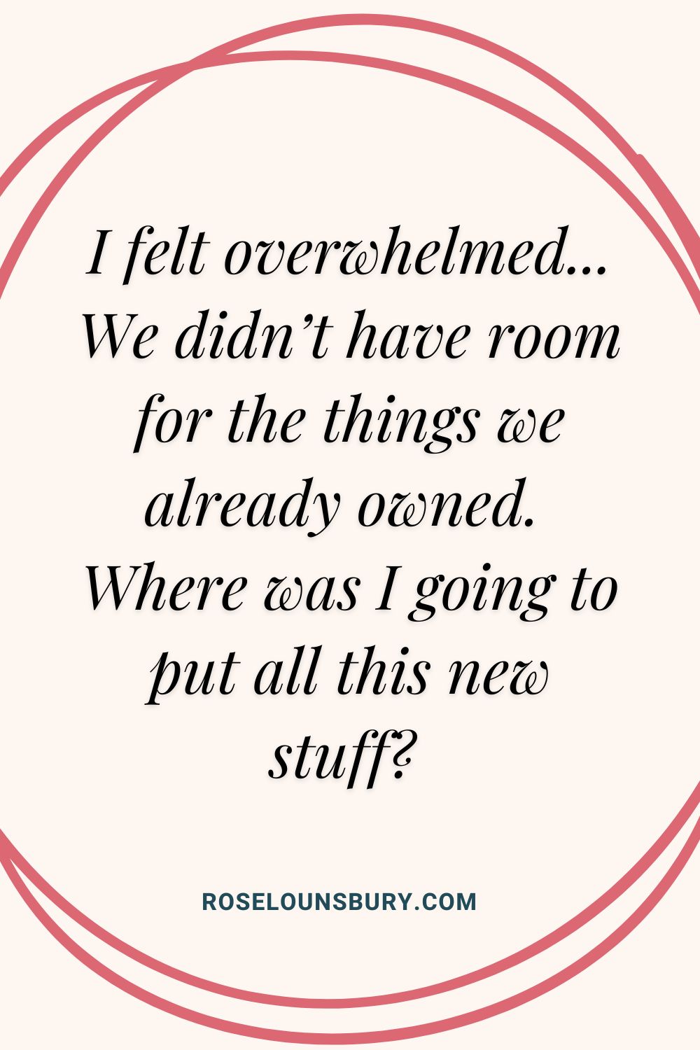 How many towels do you need? Rose Lounsbury